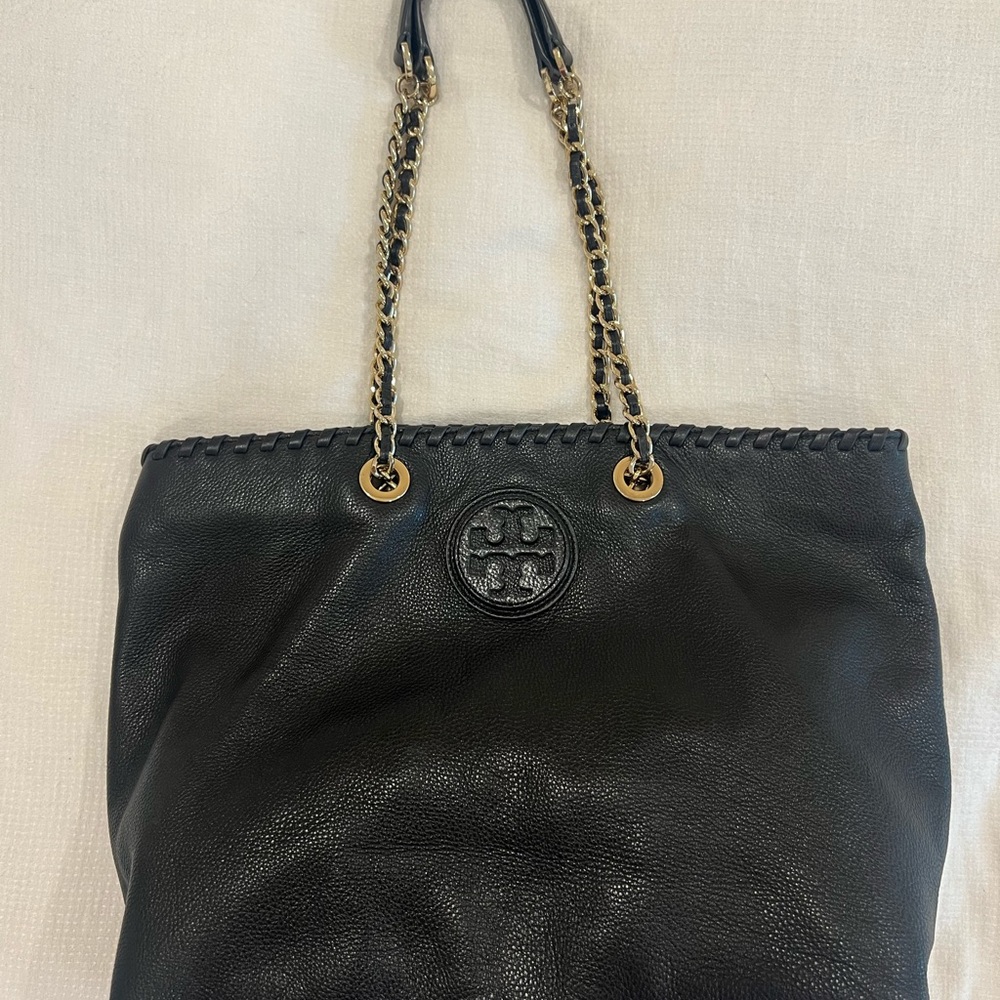 Tory Burch Black Leather Tote
